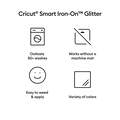 Smart Iron-On, Glitter, White 5 ft